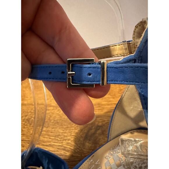 Vince Camuto Corlesta Suede Platform Sandals – Blue | Women’s Size 6 Bold Style - Picture 9 of 10